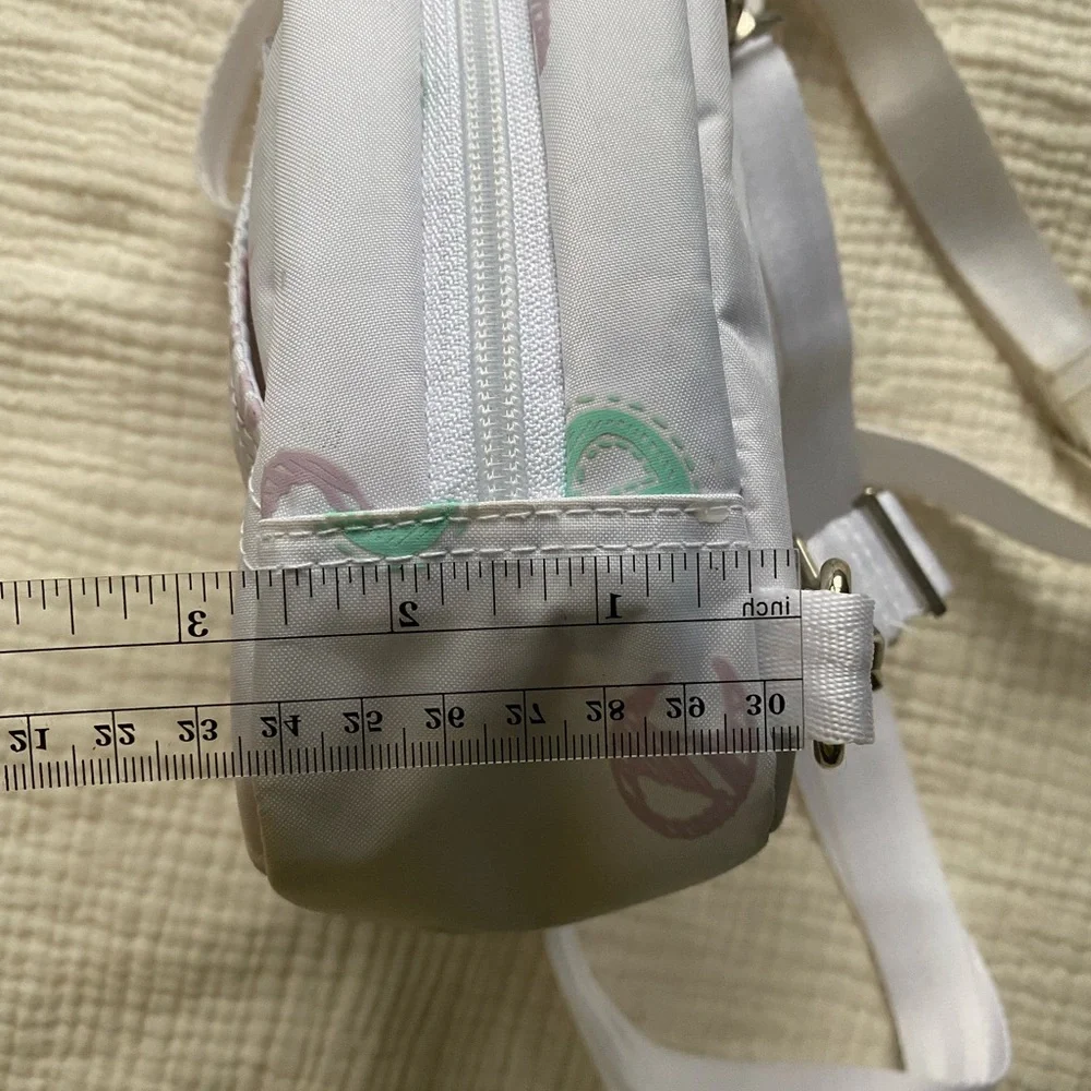 White Monogram Champion Mini Convertible Backpack/ Shoulder Bag - Picture 7 of 7